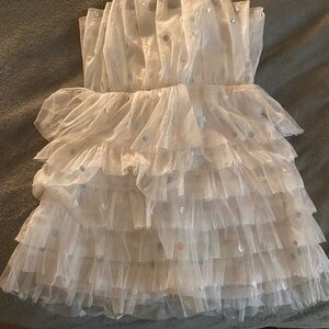 White Ruffled Dress
